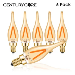 Vintage C22 Led Light Bulbs 110V 220V 2W Night Lights Dimmable E12 E14 Amber Warm White For Pendant Chandelier Decoration Home
