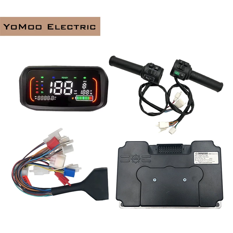 Powerful FarDriver ND72450/ND72680 V2 Sine Wave Controller With N7 DN Display And T08 Throttle For Electric Motorcycles Scooter
