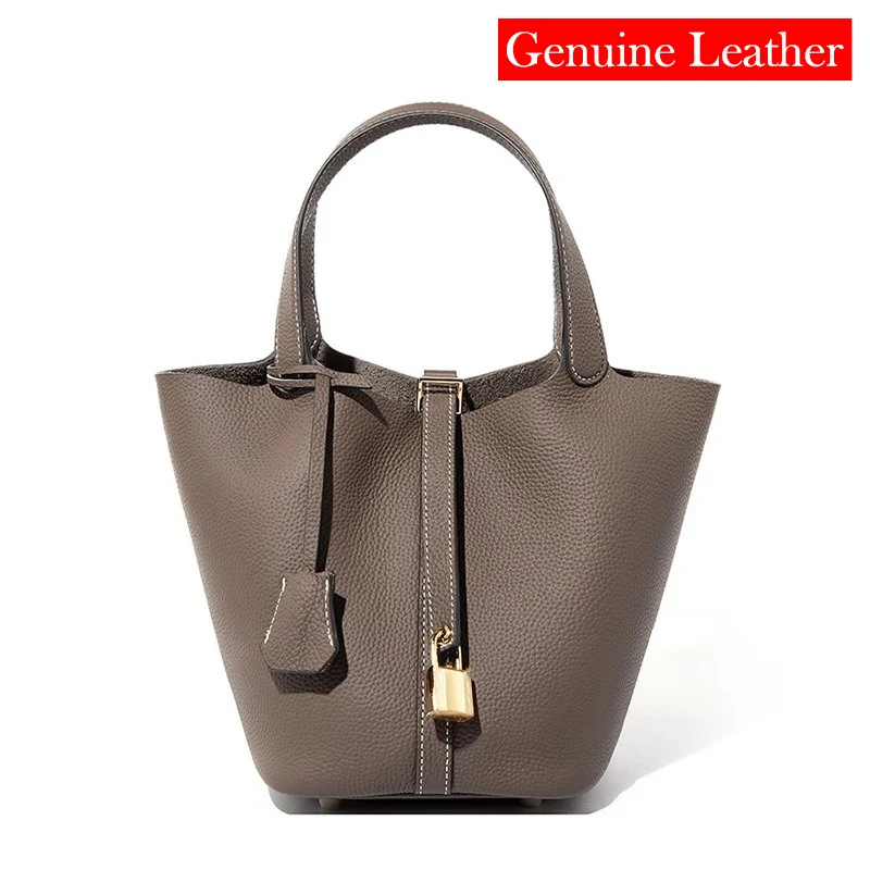 

Cow Genuine Leather Women Shoulder Bag Famous Brand Basket Tote Small Women Handbag Wedding Hand Bags Ladies Purses and Handbags