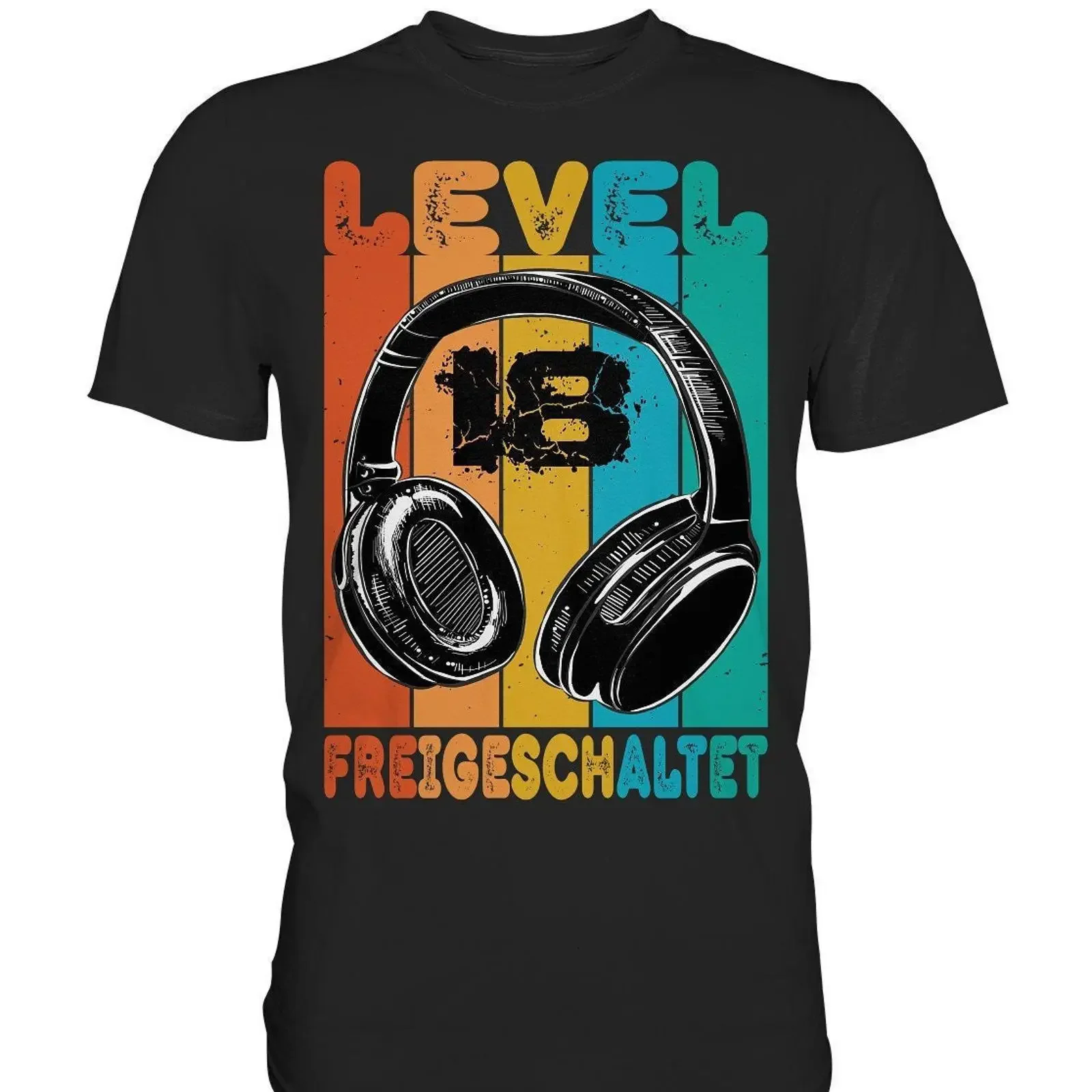 Level 18 Years Birthday T Shirt Boy Girl Gamer Premium vintage Washed fashion Top For Everyday Wear Breathable Unisex