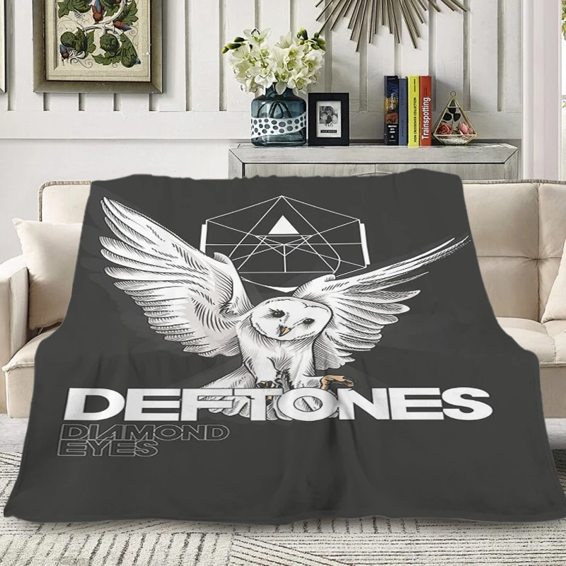 Winter Blanket T-Deftones bands King Size Blanket Microfiber Bedding Fluffy Soft Blanket Warm Knee Bed Fleece Camping Decorative