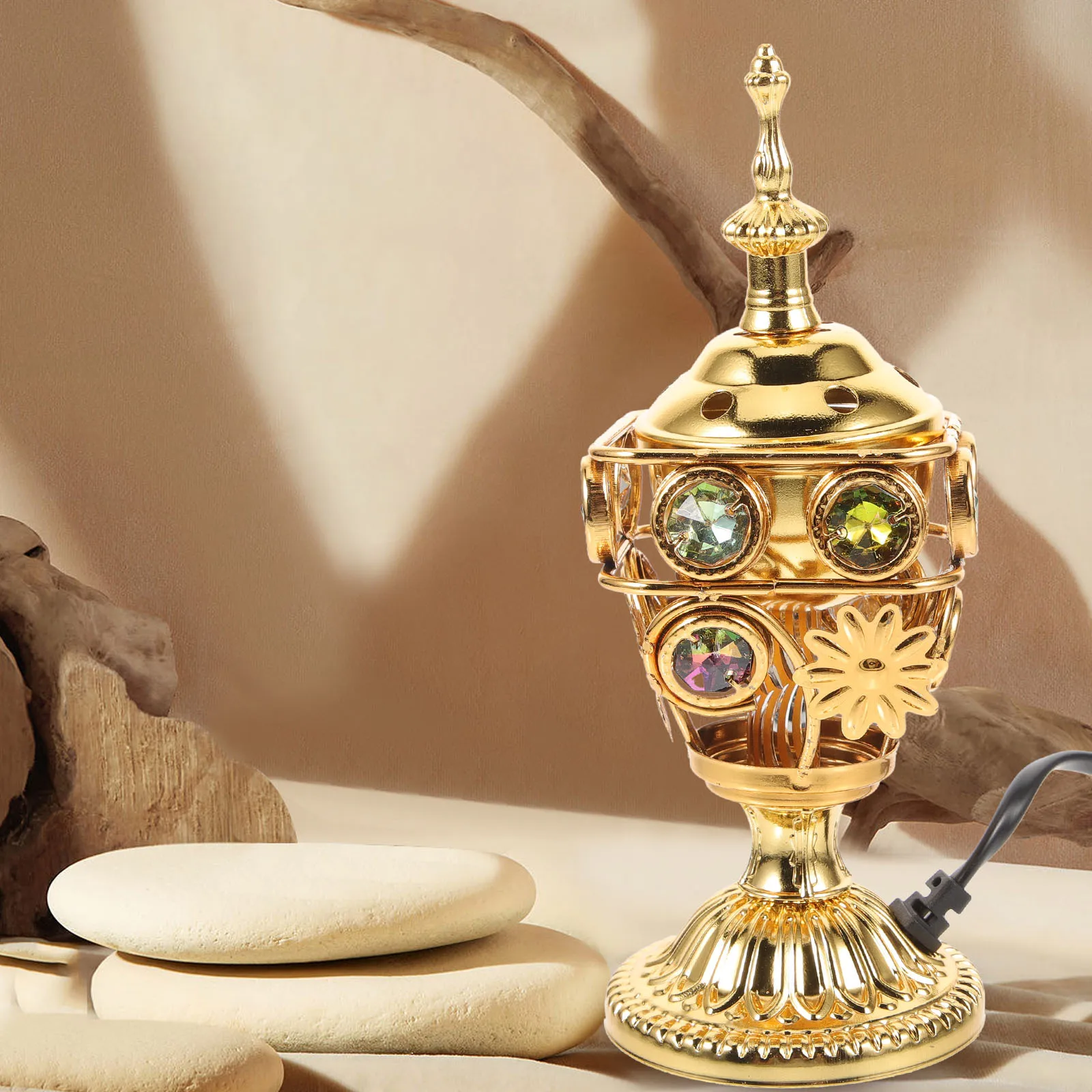 

Electric Incense Burner Eu Plug Retro Censer Aromatherapy Incense Holder Home Office Decoration Censer Aroma Burner