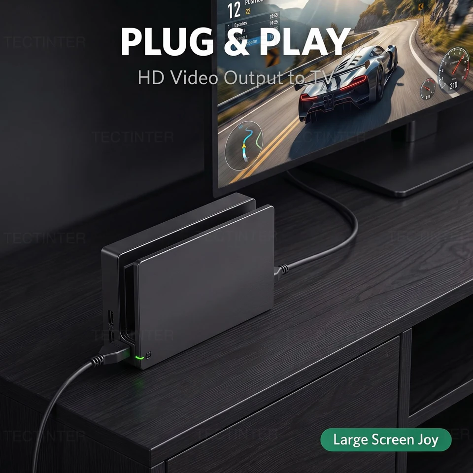 2 in 1 Charging TV Dock Station for Nintendo Switch Game Console with HDMI Cable Charger Docking Stand for NS Switch Accessories view 4