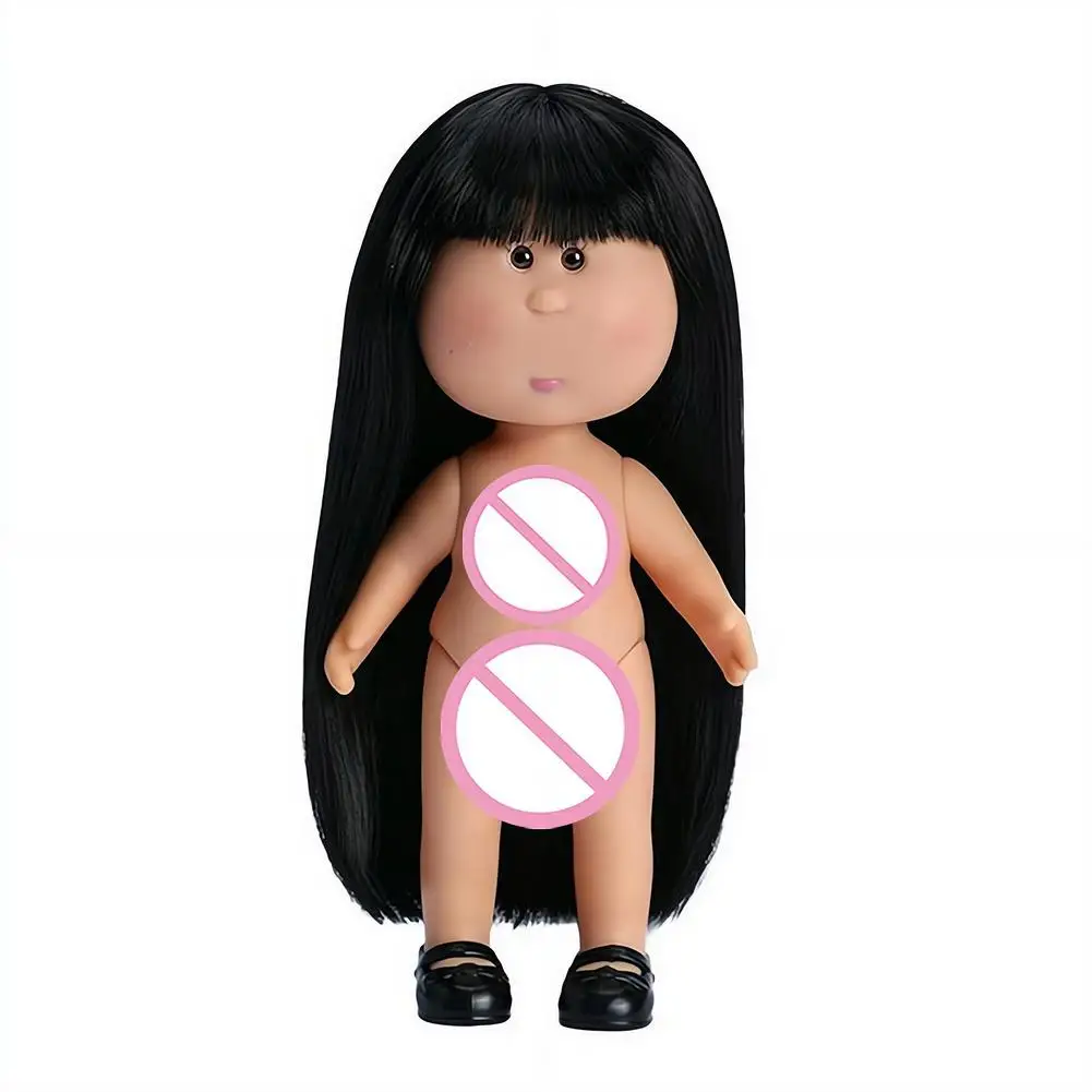 14cm Mini-Kartoffelpuppe mit 5 beweglichen Gelenken, DIY Vinyl-Süße Puppen, Spielzeug mit lockigem Haar, 14cm Vinylpuppe mit Bohnenaugen, dunkelhäutige Anziehpuppe – Detail 23