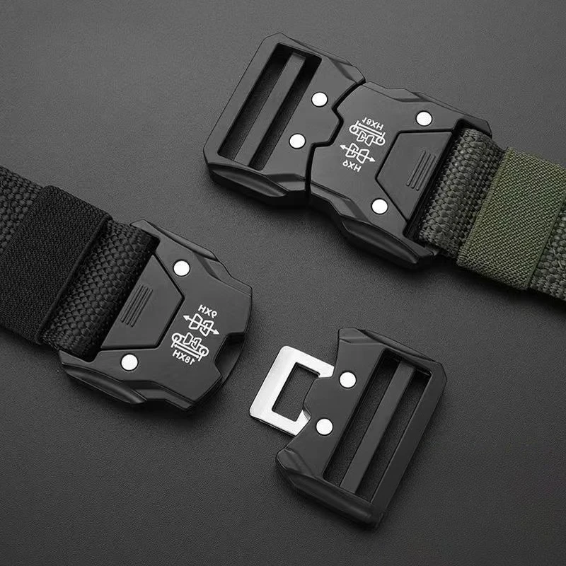 الرجال الحد الأدنى التكتيكية حزام النايلون قماش عمال البلاستيك مشبك عارضة الرياضة العمل بانت حزام عالمي مقاومة للاهتراء #5