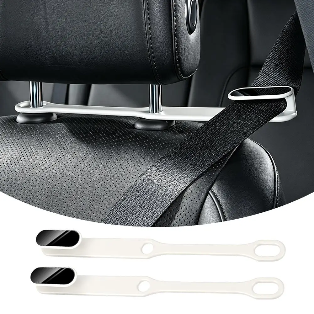 Car Seat Belt Positioning Clip Quiet No Noise Design No Damage To Car Seats Easy Reach Safety Strap Holder Vehicle Headrest Rod