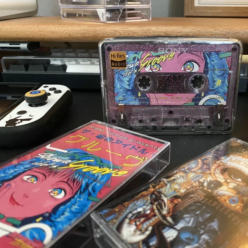 Steam Wave Retro Night Tempo Presents Showa Vaporwave Music Tape Confused Teenager Cosplay Soundtracks Box Cassette Walkman Tape