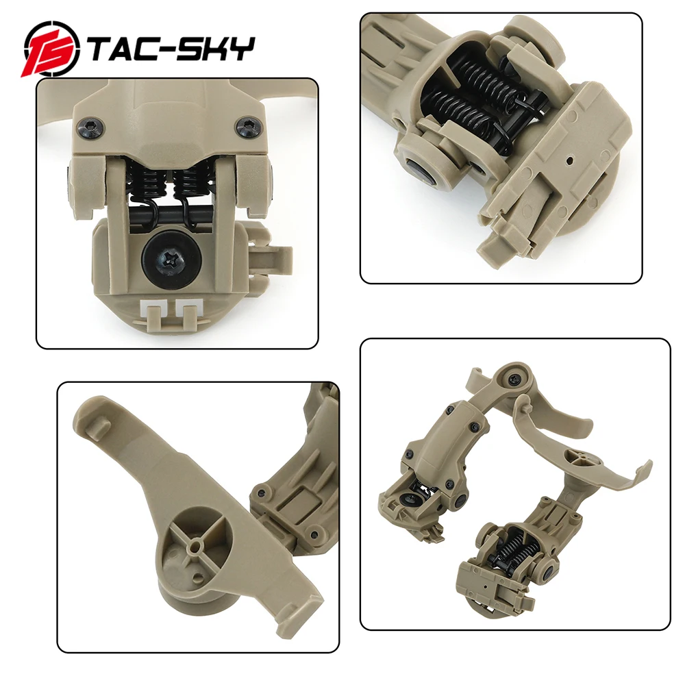 TS TAC-SKY ARC Tactical Helmet Rail Adapter, Compatible with AMP Tactical Headset, Noise-Canceling AMP Headset