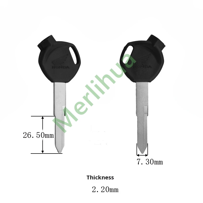 Wuyang Honda motorcycle key, suitable for: Honda Jiaying/Xindazhou Wuyang/WH100/Joy/125CC motorcycle key blank(including magnet)