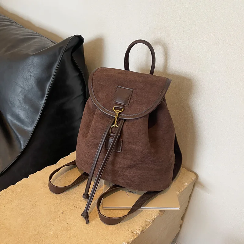 Retro Brown Backpack for Women Travel Versatile Backpack for Women Kawaii Backpacks Back To School Bags Mochila De Hombre Рюкзак