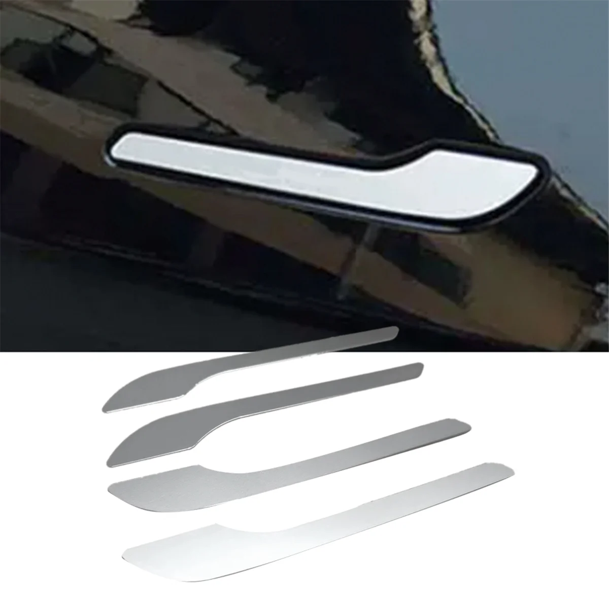 For Tesla Model 3 Y Car Exterior Door Handle Cover Trim Sticker Car Exterior Trim Accessories