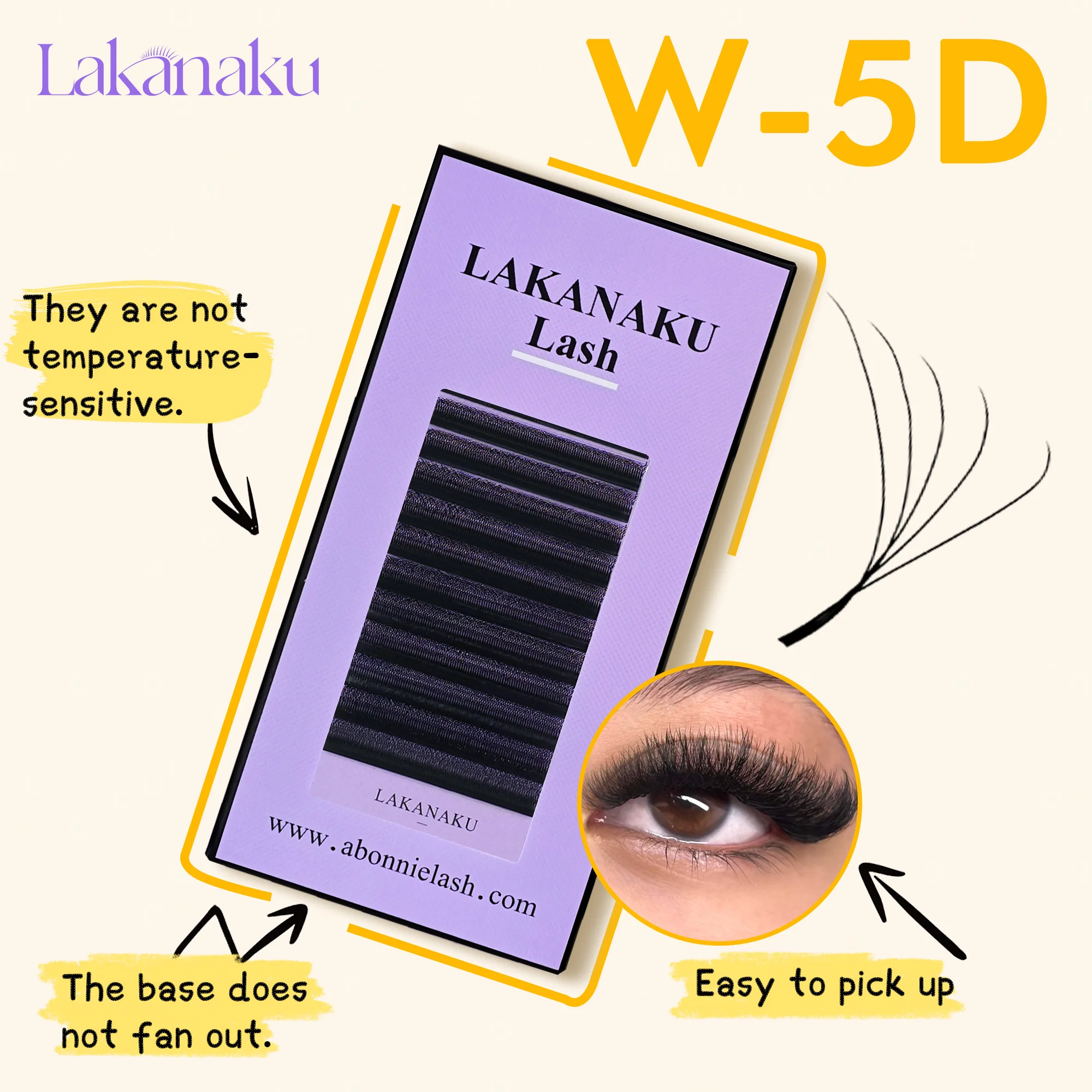 LAKANAKU Angle Lashes YY 5D W  - Red Clover Flower 评论和价格