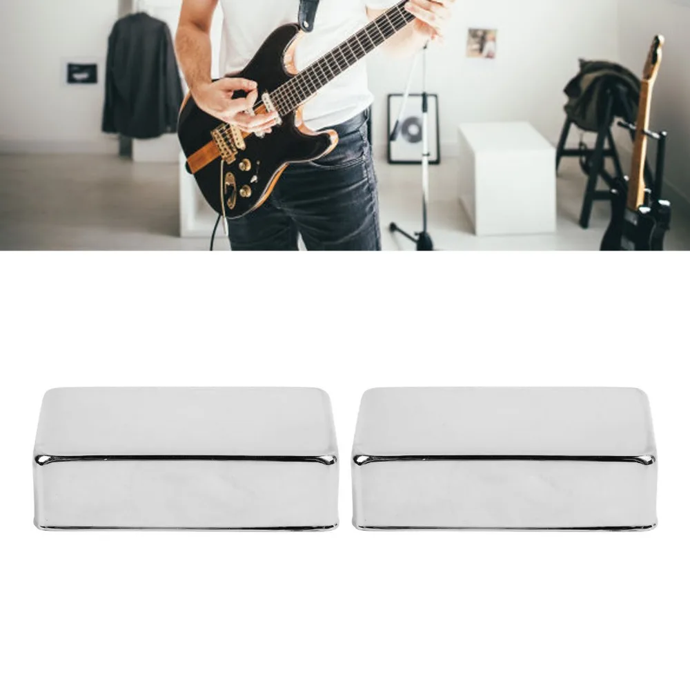 2pcs ​Brass ​Electric Guitar Pickup Cover​ ​Sealed Coil Pickup​ ​Sealed Humbucker Guitar Pickup Covers​ ​No Holes
