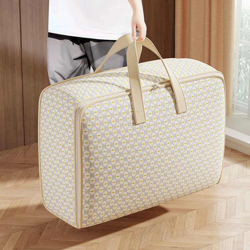 Large Capacity Storage Bag Gray Corrugated Storage Box Clothing Moving Travel Storage Bag Foldable Quilt Container