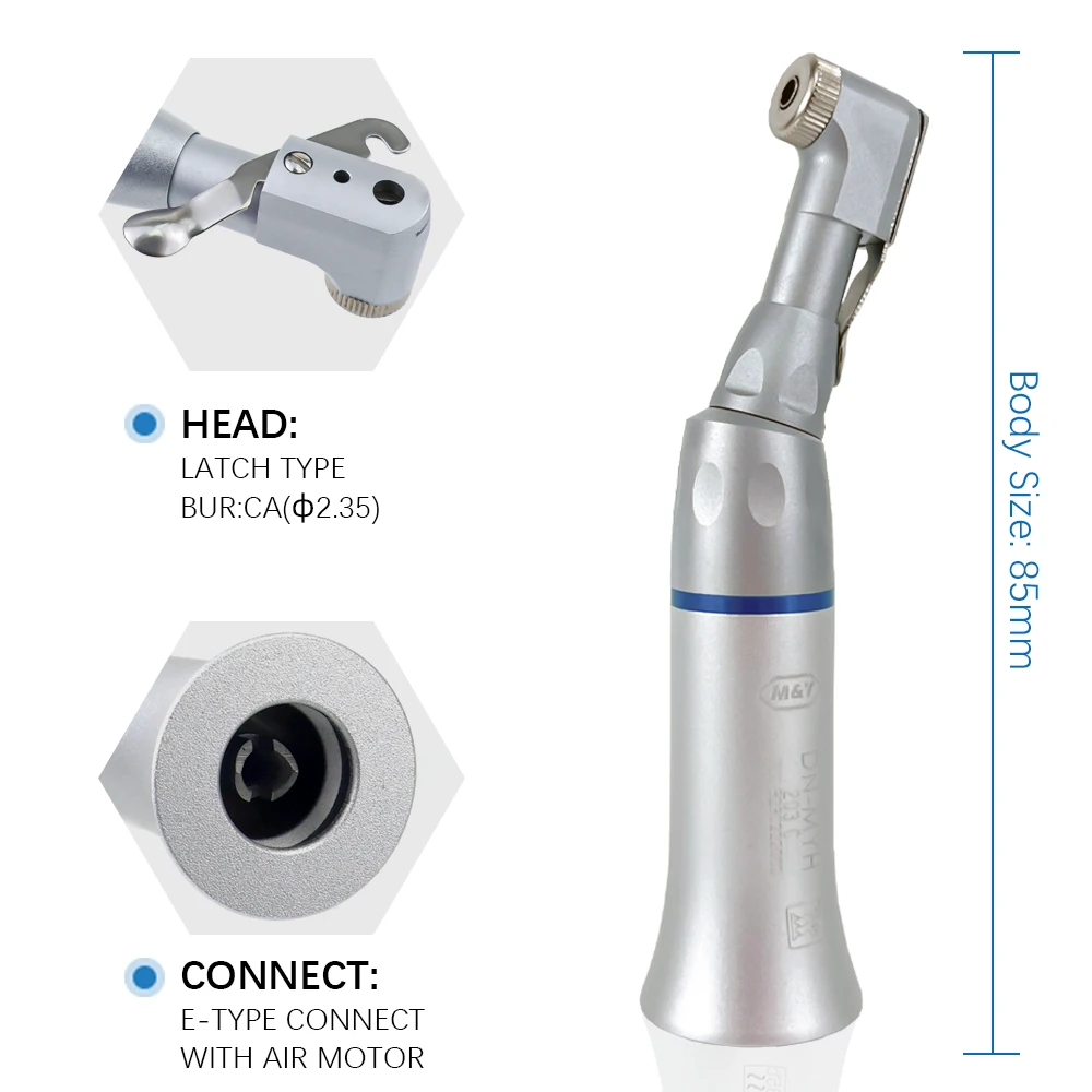 Dental Low Speed Dentist Handpiece Tools Against Low Rotation Dental Contra Angle Latch Chuck Key Type