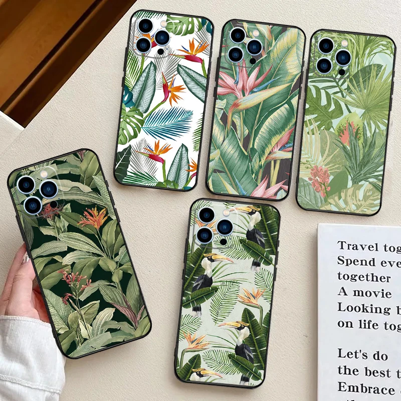 Funda de teléfono Retro con planta de hoja de plátano para OPPO Reno 14 13 12 11 F 10 Pro 8T 8 Lite OPPO Find X9 X8 X6 X5 Pro