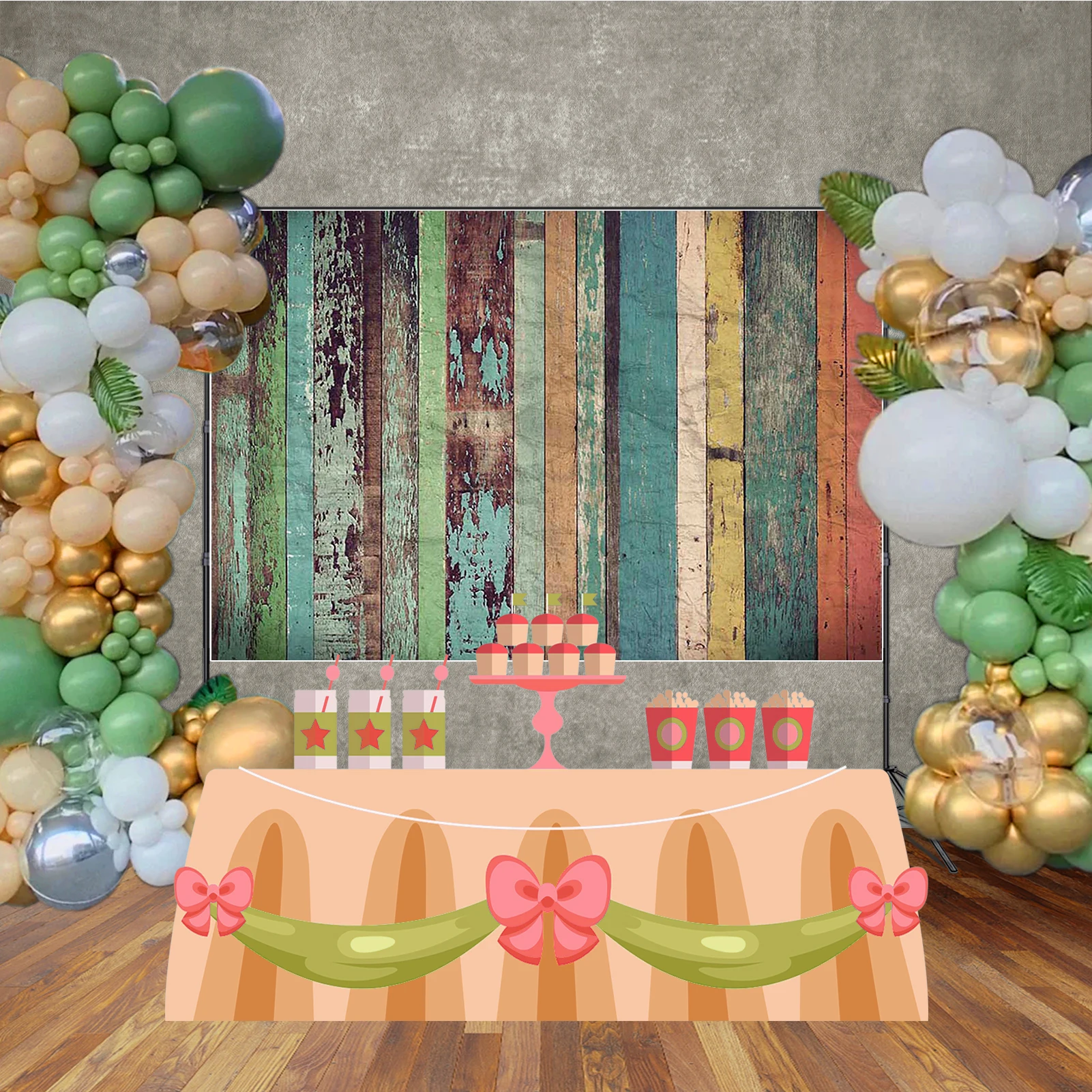 qg cenário de prancha de madeira para fotografia, placa de chão, fundos, zona fotográfica, cabine fotográfica, decorações de aniversário