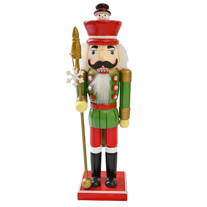  Wooden Holiday Christmas Figure for Shelf Display, Sideboard Placement, and Entryway Home Use During Winter Season