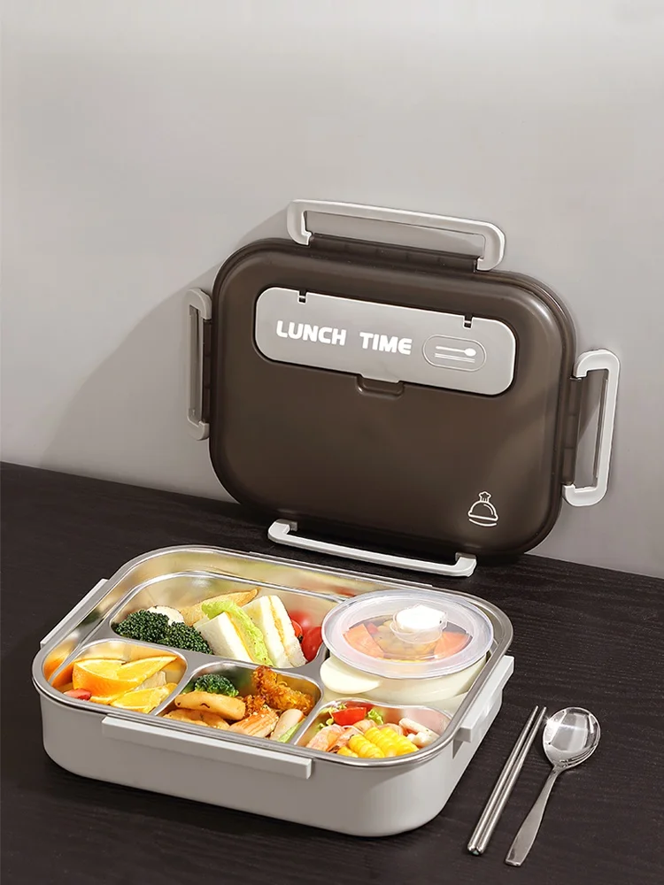 

Большая емкость из нержавеющей стали 36, изолированный ланч-бокс, студенческая тарелка для еды Ceteria, офисный работник, коробка для бенто, набор посуды