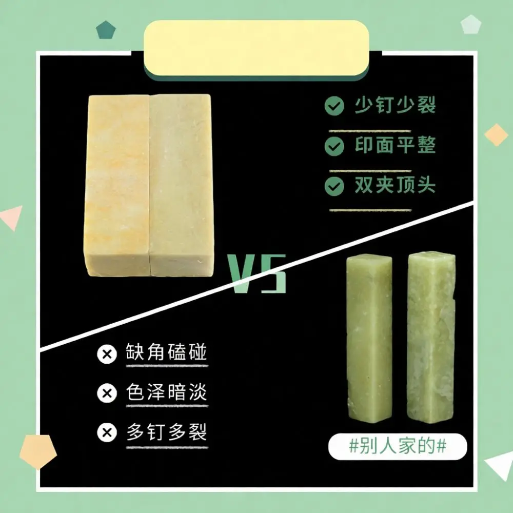 Professional Qingtian Stone Seal Stamp Block For Beginner Practice Natural Rock Material Hand Carving Art Crafts Supplies
