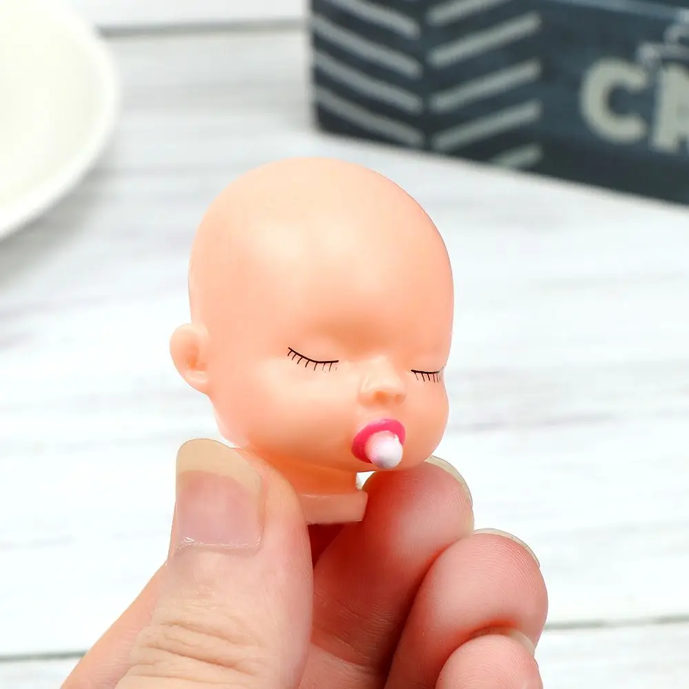 10PCS  Parts Key Chain Pendant Handmade Material Mini  Heads Sleeping  Head With Nipple Feeder Red Pink Lips