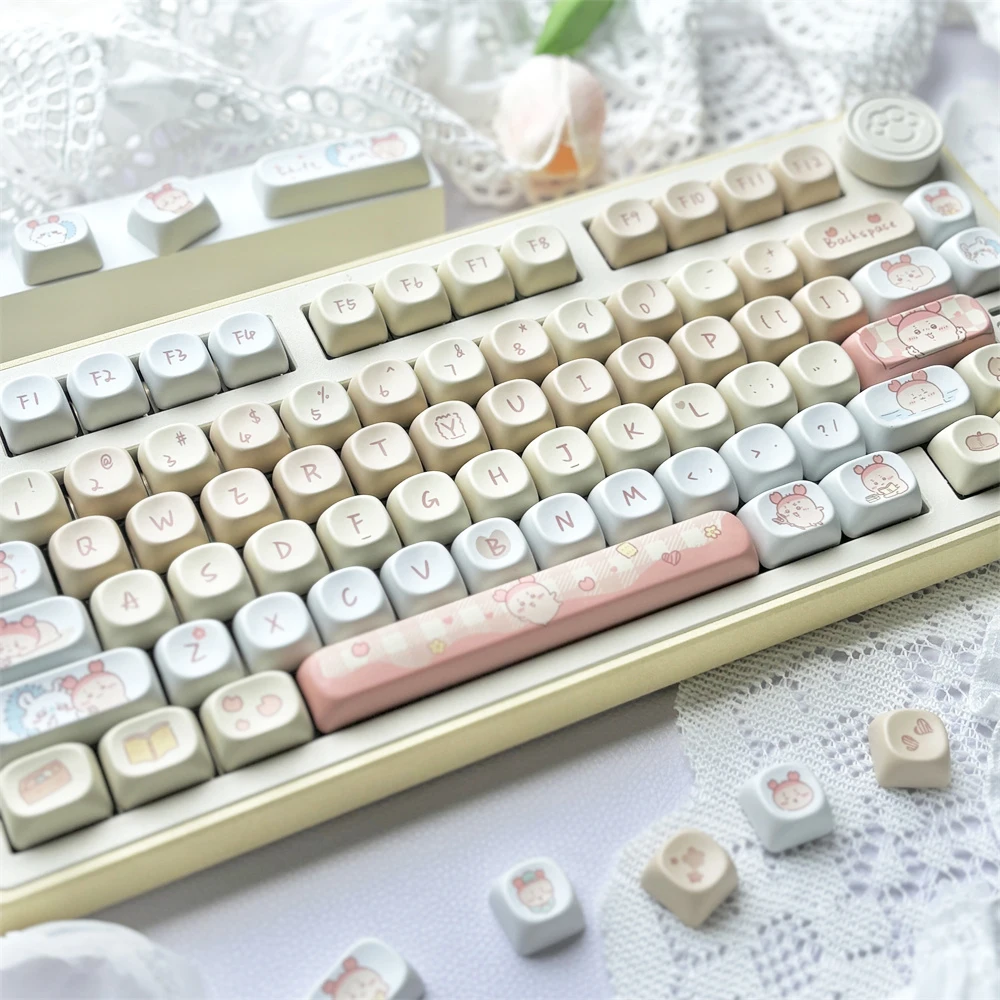 95 Keys MOA Profile Keycap Ancient texts Theme PBT Keycaps For MX Switch Mechanical keyboard Dye Sublimation Yellow Blue key Cap