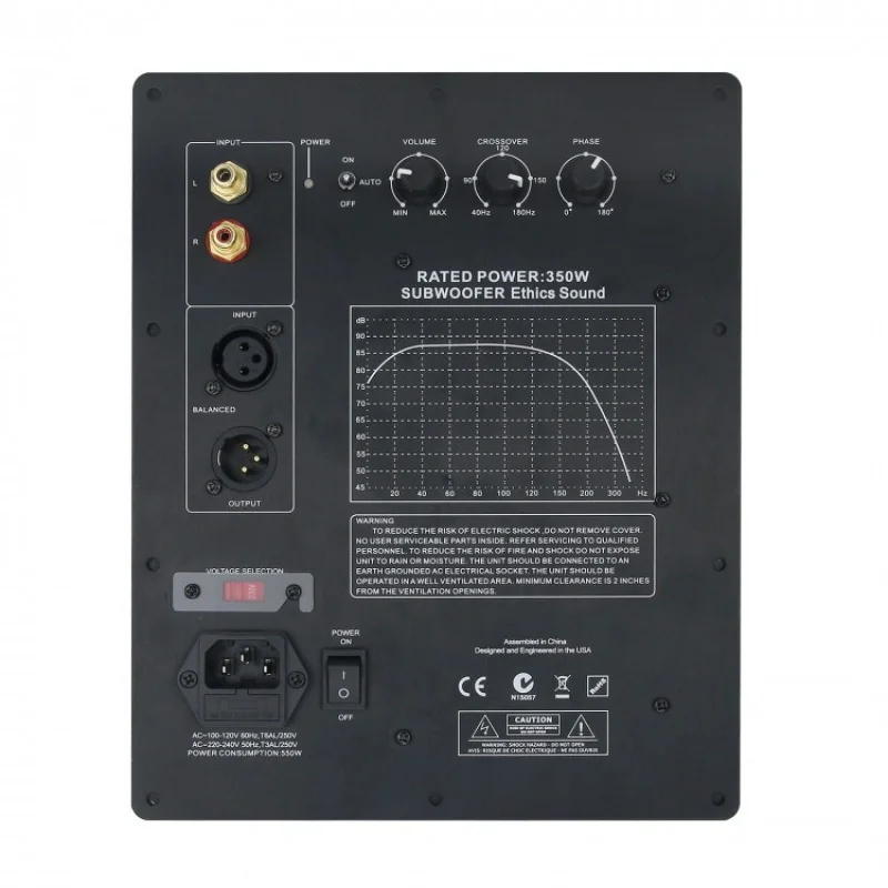 

Ethics Sound 350W Subwoofer Board Plate Amplifier Closed & Phase-Inverted Subwoofers