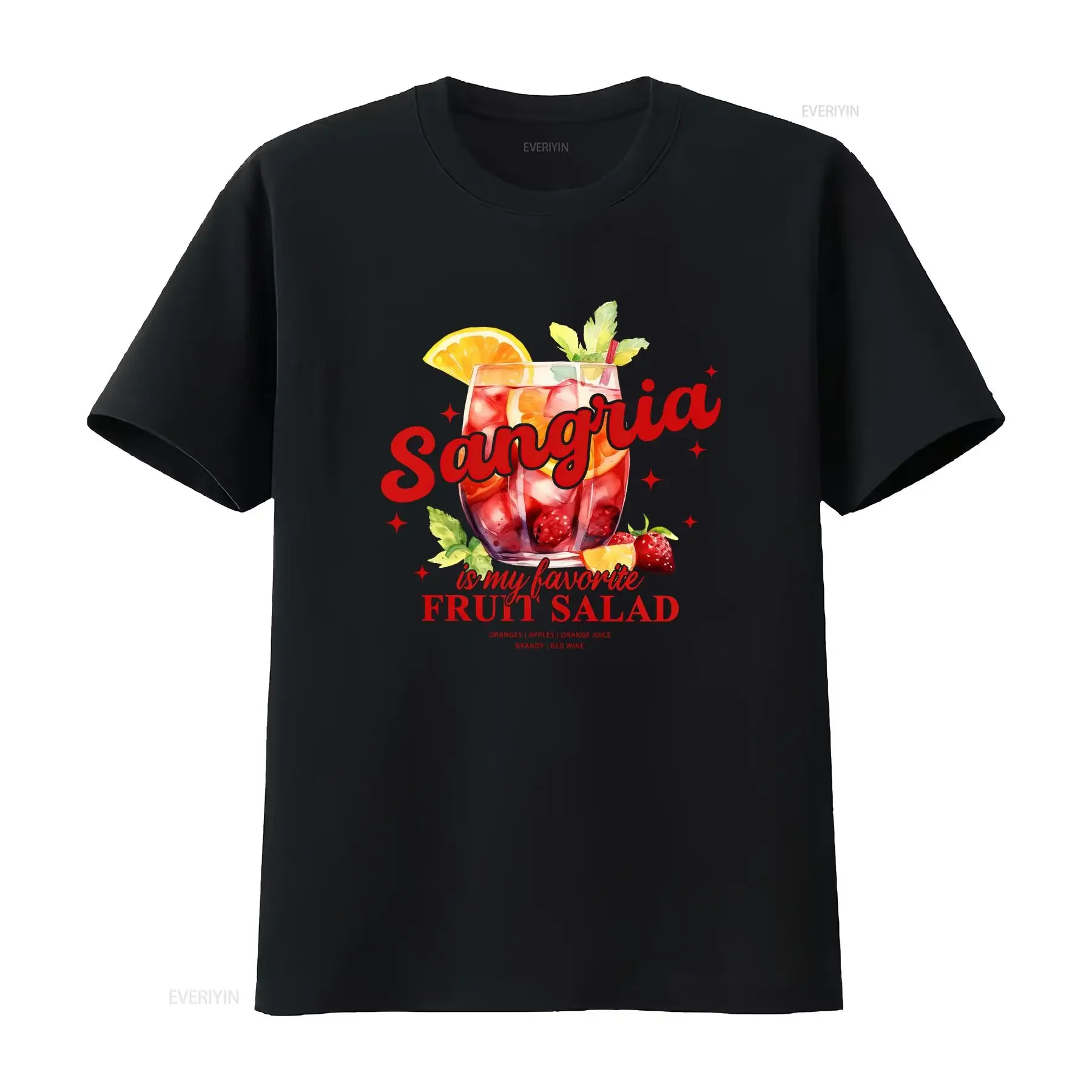 Camiseta divertida de sangría, mi ensalada de frutas favorita, para beber alcohol, Mallorca, España, vacaciones, para novia, vintage, lavada, elegante