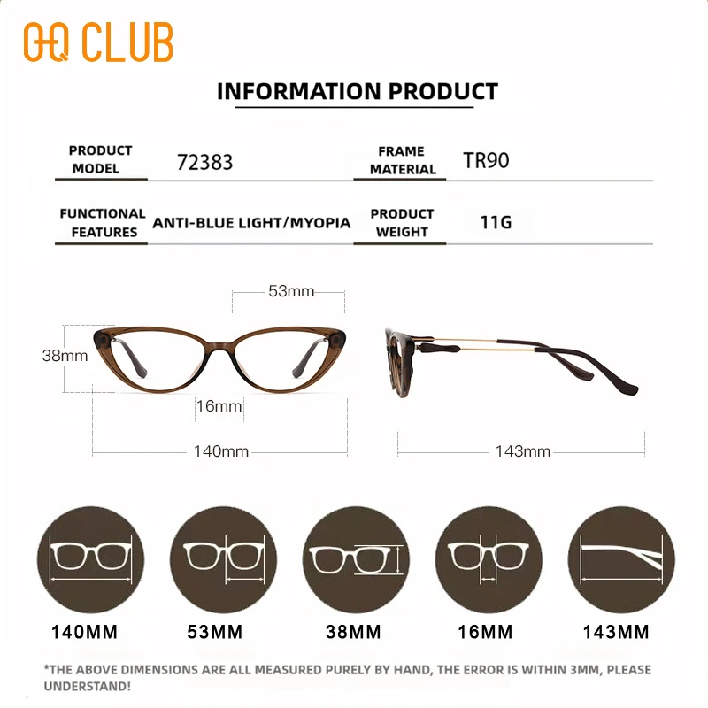 O-Q CLUB Women's Grade Glasses Men Optical Lenses Transparent Eyepieces for Reading Lunettes Myopia Eyeglasses Photochromic Lens