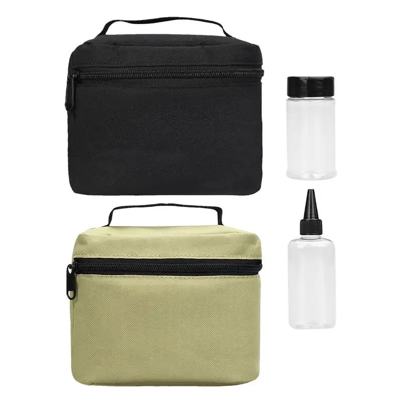 

Portable Seasoning Bag Large Capacity Outdoor Storage Bag For Seasoning Condiment Container With Carrying Handle 6 Bottles For