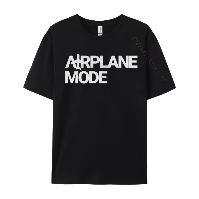 Airplane Mode White Pilot Flying Travel Male 2024 Fashion Leisure Tops T Shirt Cotton T Shirts Custom Family Top T-shirts