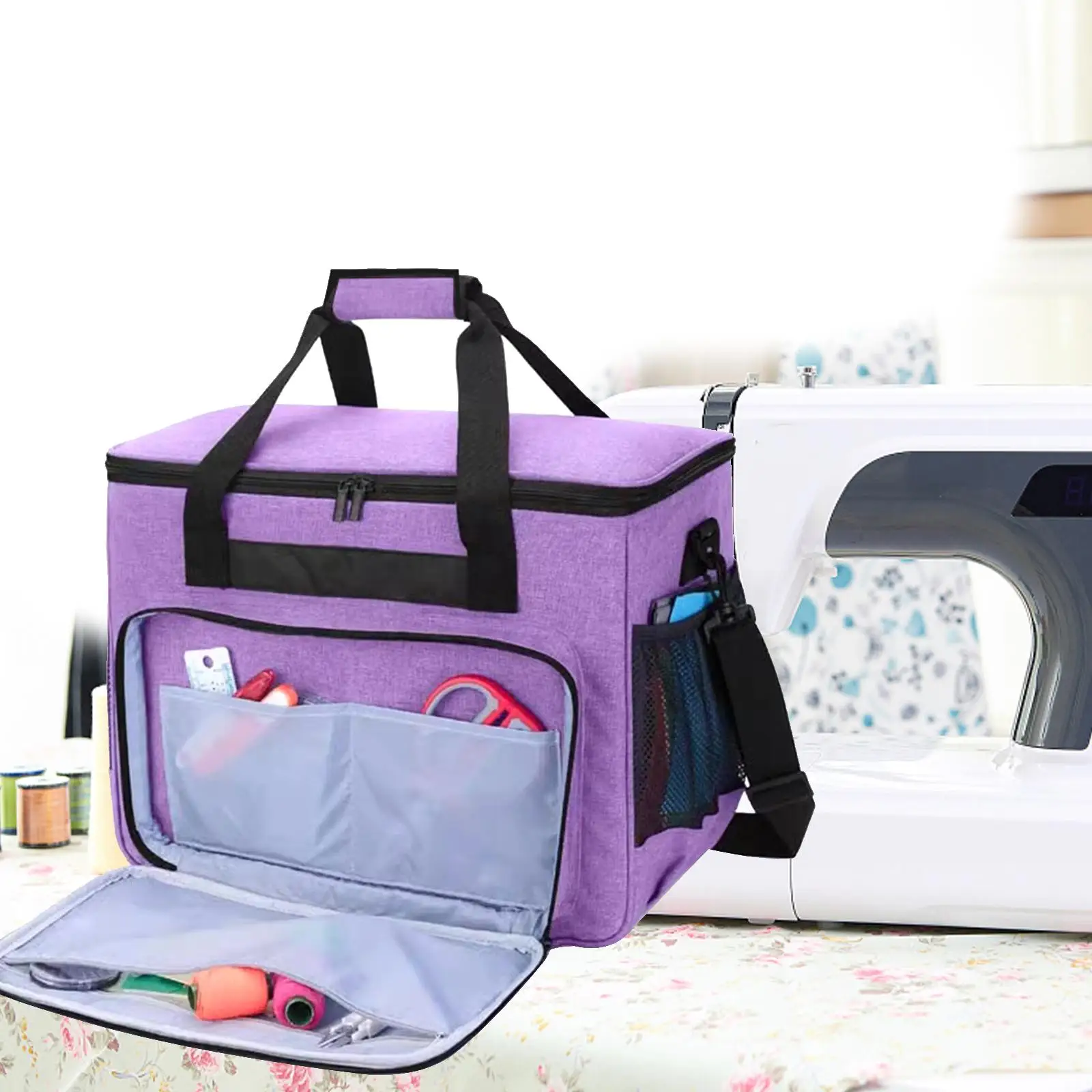 Sewing Machine Carrying Case Large Capacity Household Carrier Bag with Handle Universal Carry Tote Bag for Outdoors Home Travel