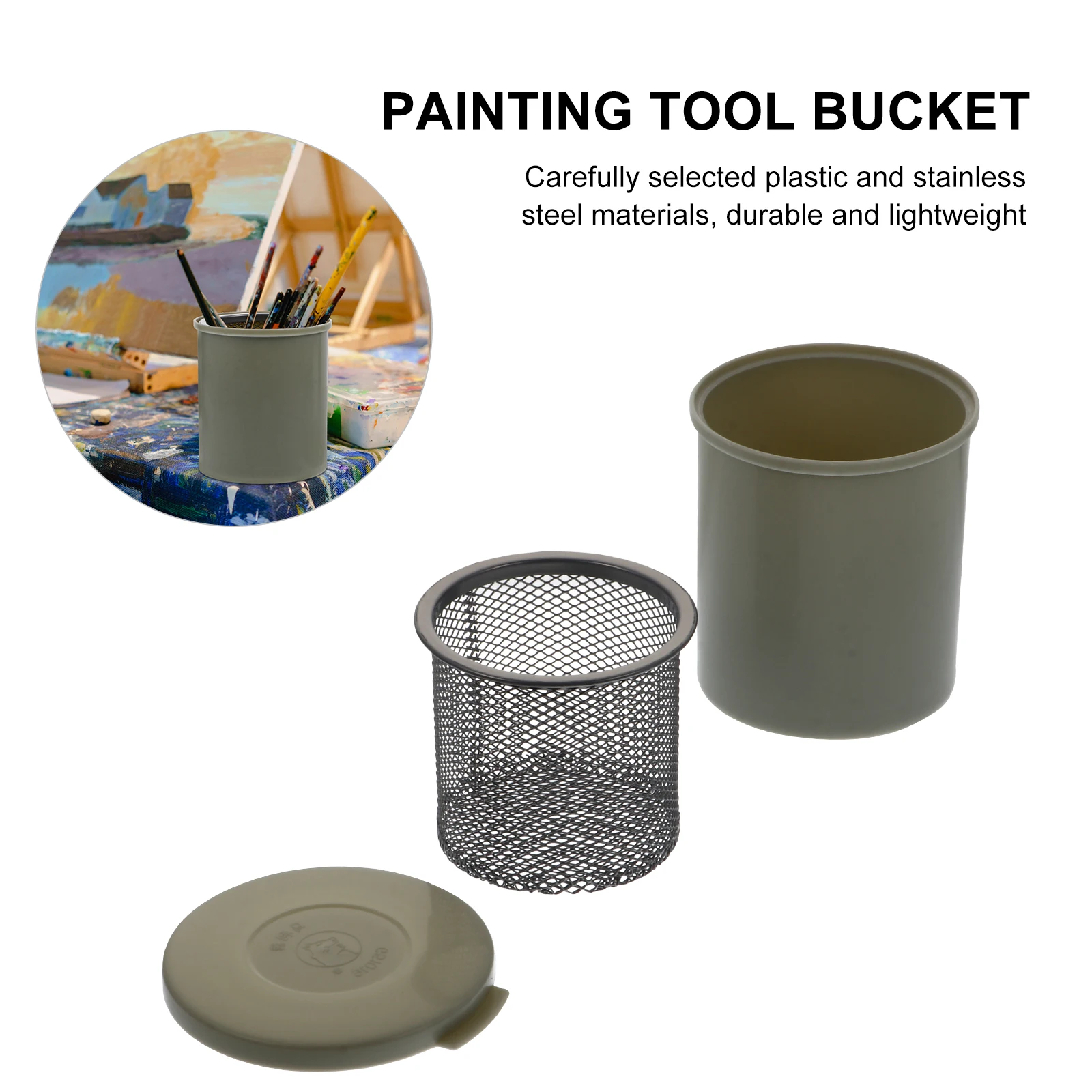 

Filter Pen Wash Bucket Professional Painting Brush Washing Artist Washer Clean Supplies with Cleaning