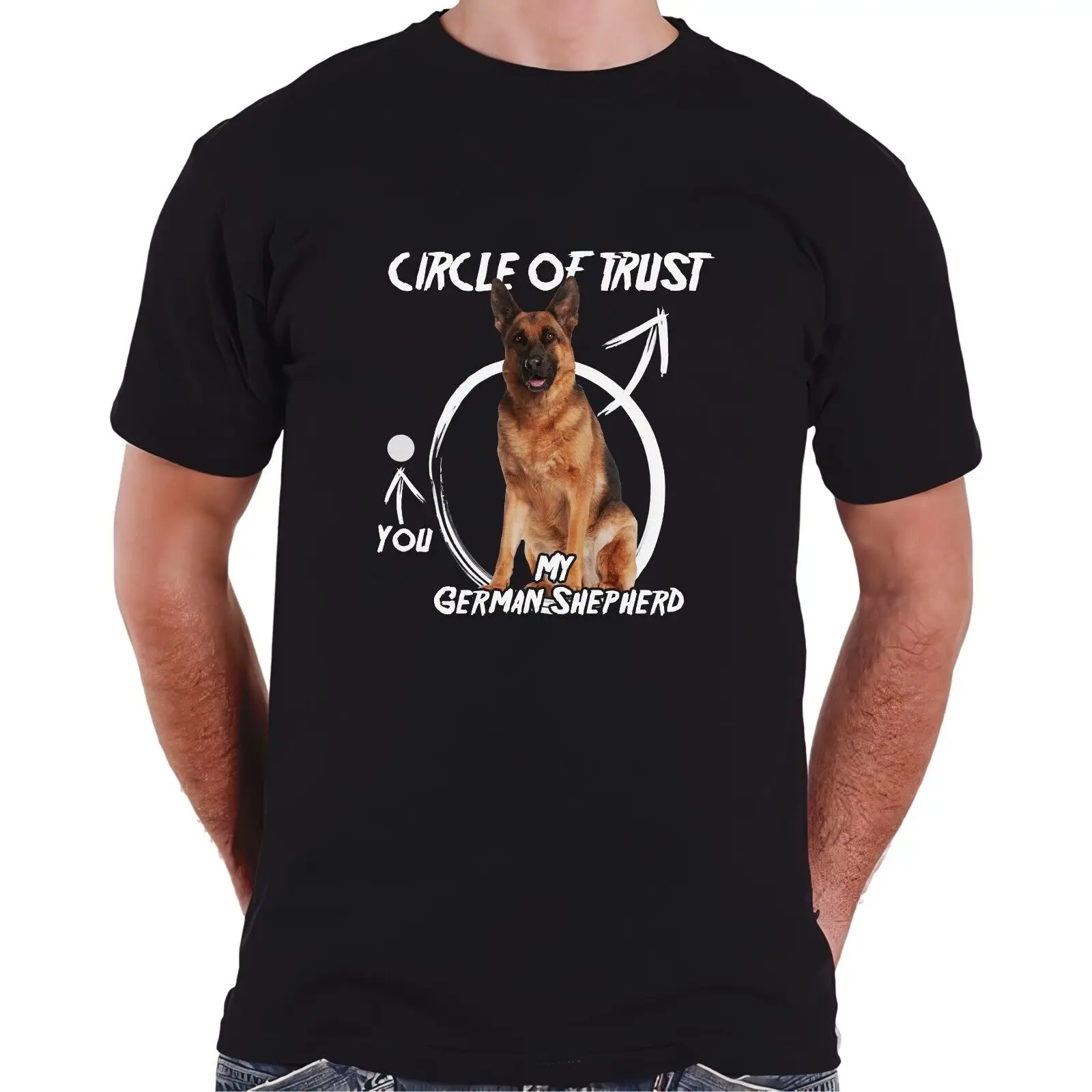 NEW LIMITED Funny Circle of Trust My German Shepherd Best Tee T-Shirt S-3XL