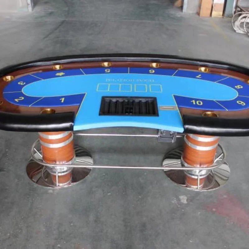 High end poker, player specific table with interchangeable legs