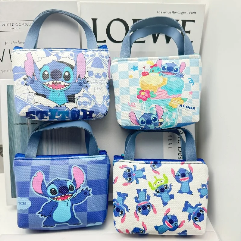 حقيبة يد كرتونية من Stitch، محفظة للعملات المعدنية، تصميم ليلو وستيتش من مادة البولي يوريثان الإبداعية، محفظة لطيفة لحامل بطاقة المفاتيح، حقيبة تخزين سماعات الأذن #4