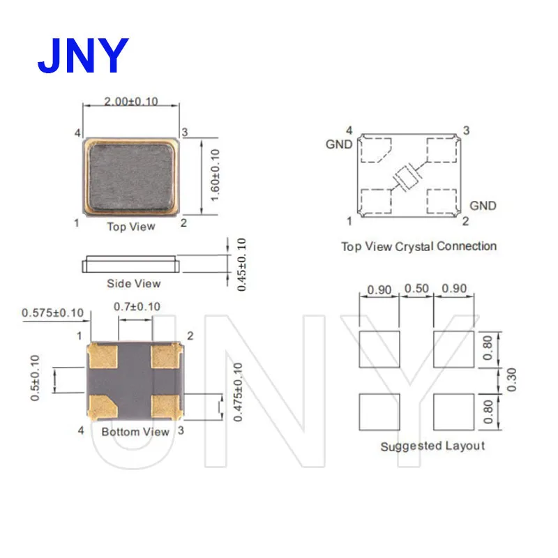 1 قطعة SMD2016 SMD-4P 26 ميجا هرتز 8PF الكريستال السلبي عالية الدقة سطح جبل مذبذب المكونات السلبية الأصلية