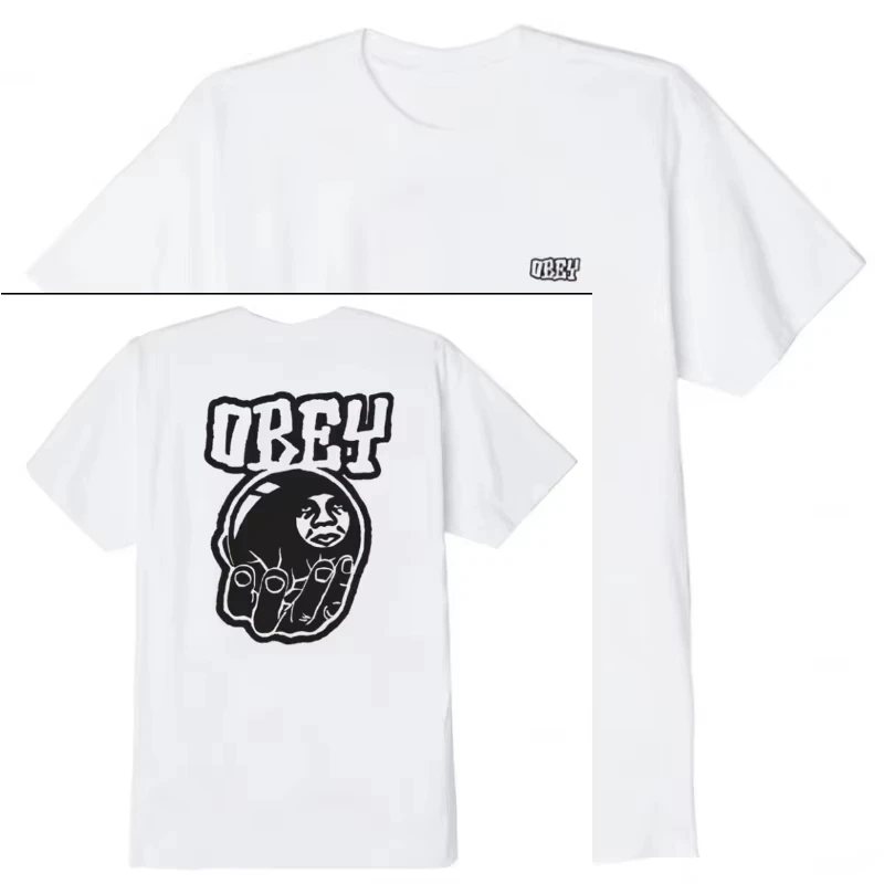 

Summer OBEY Unwritten Future T-Shirt Skate Graphic Print 100% Cotton Loose Fit Round Neck Streetwear Unisex Trendy