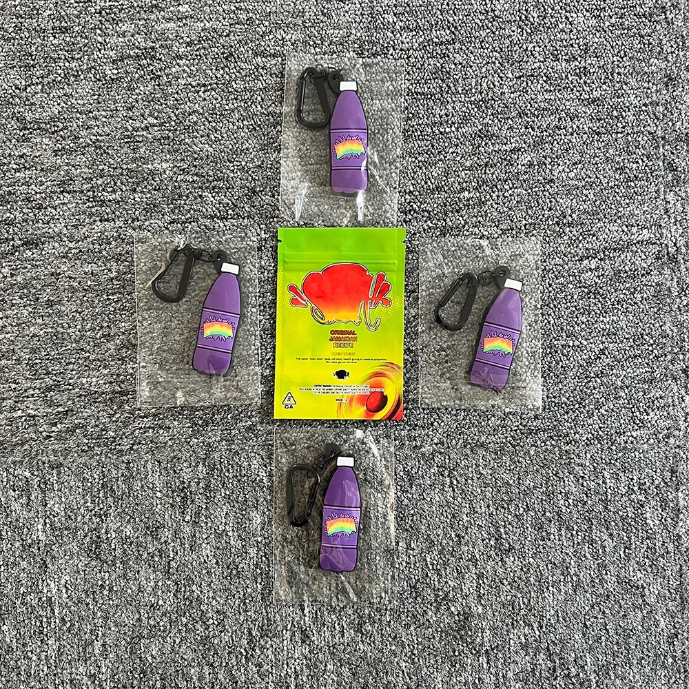 

SY-42 Purple Water Bottle Fashion Key Chain Drill 1Pcs Keyring Jewelry Accessory Gift Pendant for Women Men