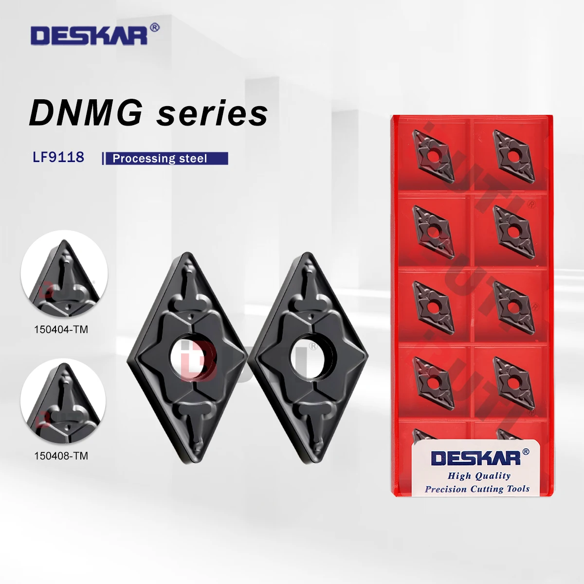 

DESKAR 100% оригинал DNMG 150404 ДУМГ 150408 -ТМ ДНМГ 150608 -PM LF9118 Токарные лезвия с ЧПУ, режущие инструменты из сплава, необработанные стальные детали