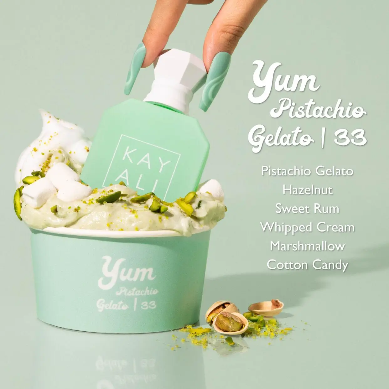Gelato de pistacho Yum | 33 Fragancia Gourmand unisex, delicioso helado de pistacho y aroma de algodón de azúcar