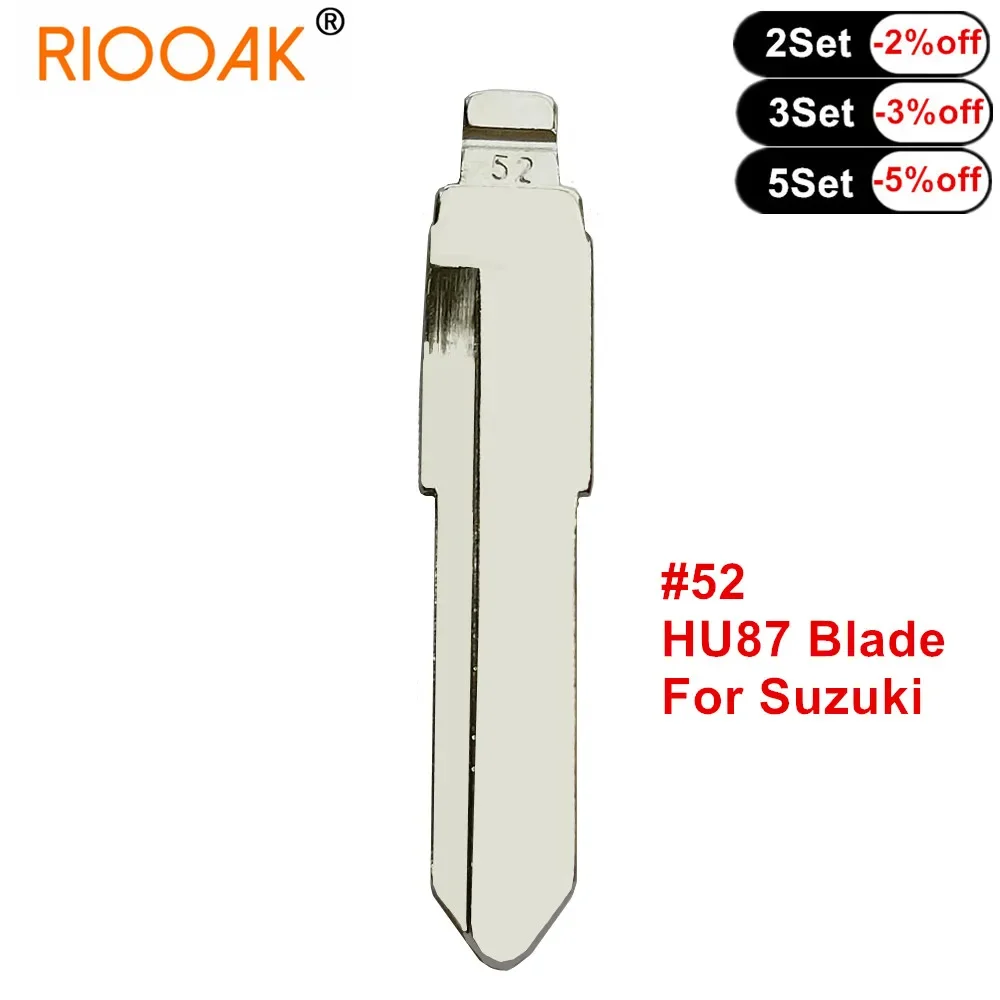 10pcs #52 HU87 Blade Metal Blank Uncut Flip KD VVDI Remote Key Blade for Suzuki JIMNY ALTO SWIFT VITARA Mitsubishi