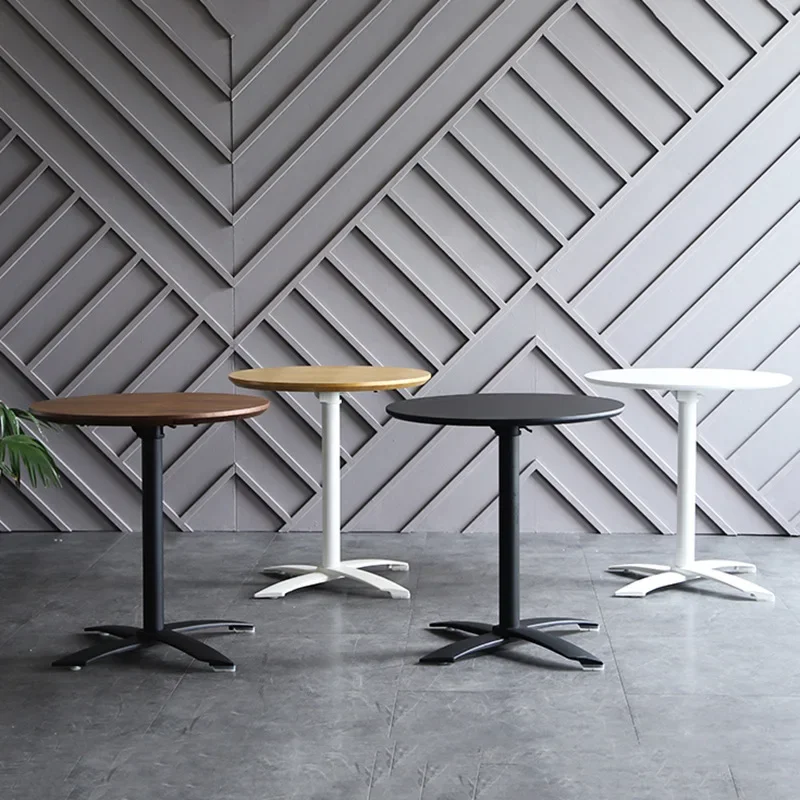 Folding dining table, solid wood round table, restaurant restaurant cafe snack dessert shop table Minimum order of 10