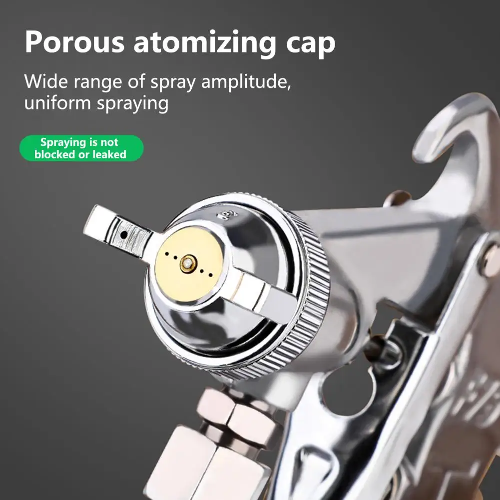 Imagem -04 - Pulverizador Uniforme Atomização Bomba de ar Pulverizador Ajustando Botão Poroso Atomização 1.5 2.5 Calibre Pneumático Pulverizador Oficina