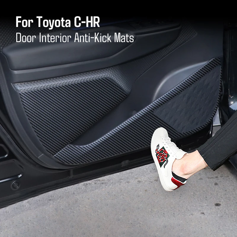 Car Door Anti Kick Stickers Anti-Dirty Protection Decoration Mats For Toyota CHR 2018 2019 2020 2021 2022 2023