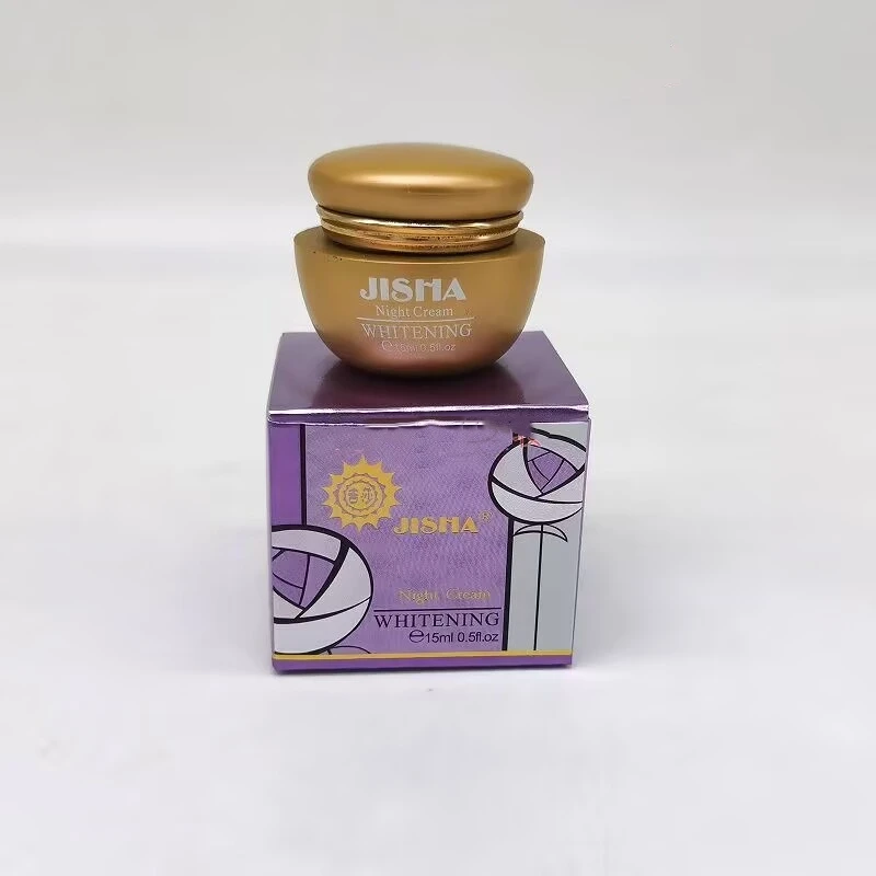 Night Face Cream Jisha Moisturizing Whitening Increase Elasticity Reduce Dullness Brightening Skin Care 15ML