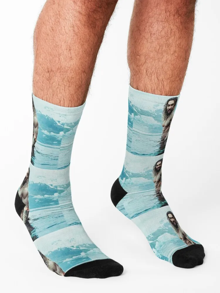 Jason Momoa Socks cartoon Antiskid soccer Thermal man winter Socks Women's Men's