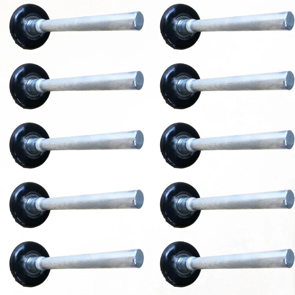 2inch Nylon Black Garage Door Rollers 10 Pack Quiet And Smooth Double Seal Wheel Whisper-Quiet Roller Ball Bearing