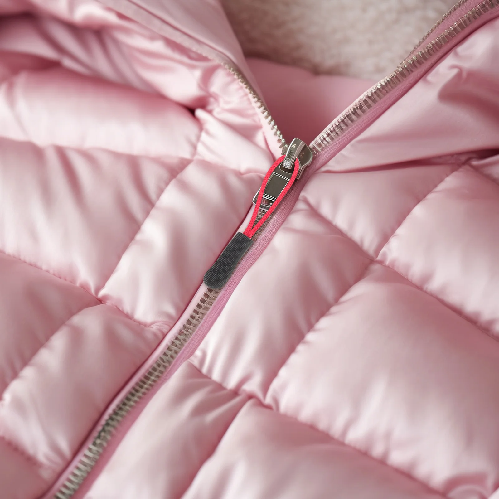 

10pcs Red Nylon Zipper Puller 2.5Cm Rope 4.5Cm For Camping Backpacks Garment Sportswear Kids Clothing Replacement Zip Slider