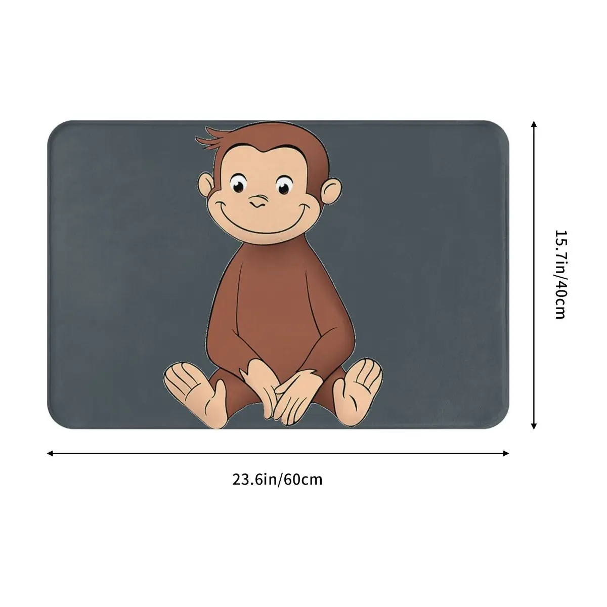 Curious George Anti-slip Doormat Floor Mat Cushion Carpet Rug for Kitchen Entrance Home Bedroom Footpad Mats